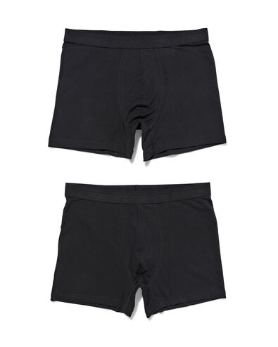 herenboxers lang real lasting cotton - 2 stuks zwart zwart - 1000009933 - HEMA herenboxers lang real lasting cotton - 2 stuks zwart zwart - 1000009933 - HEMA