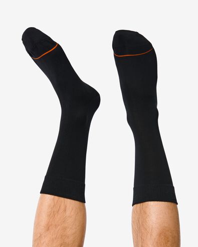 heren sokken warm feet - 2 paar zwart 39/42 - 4160326 - HEMA