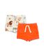baby shorts dieren - 2 stuks oranje oranje - 1000030998 - HEMA