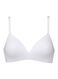 padded t- shirt bh zonder beugel katoen wit wit - 1000006603 - HEMA