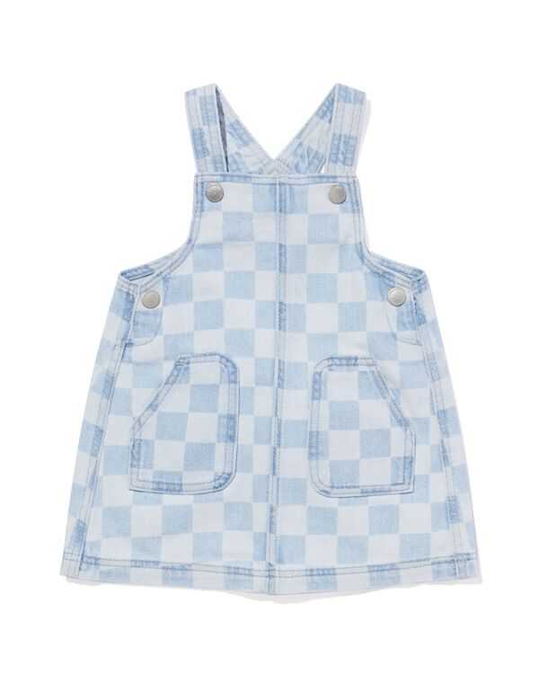 babyjurk denim geblokt denim denim - 33077660DENIM - HEMA