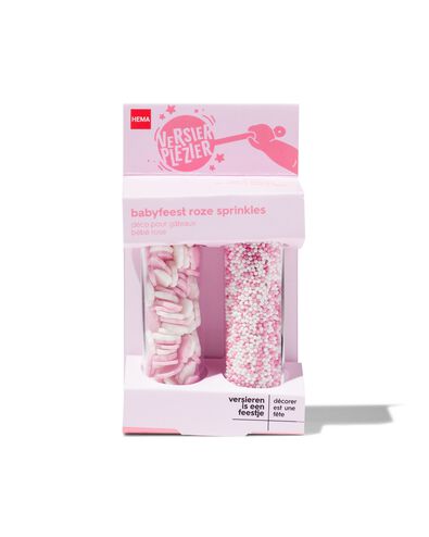 versierplezier eetbare sprinkles - babyfeest roze - 10280019 - HEMA versierplezier eetbare sprinkles - babyfeest roze - 10280019 - HEMA