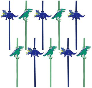 Papieren Rietjes Dino's- 10 Stuks