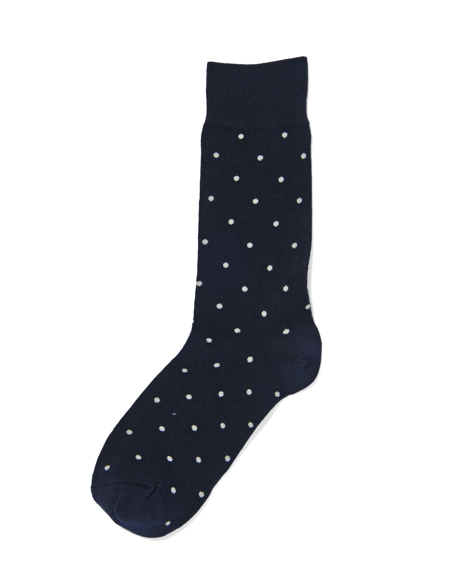 Image of HEMA Heren Sokken Met Katoen Stippen Donkerblauw (donkerblauw)