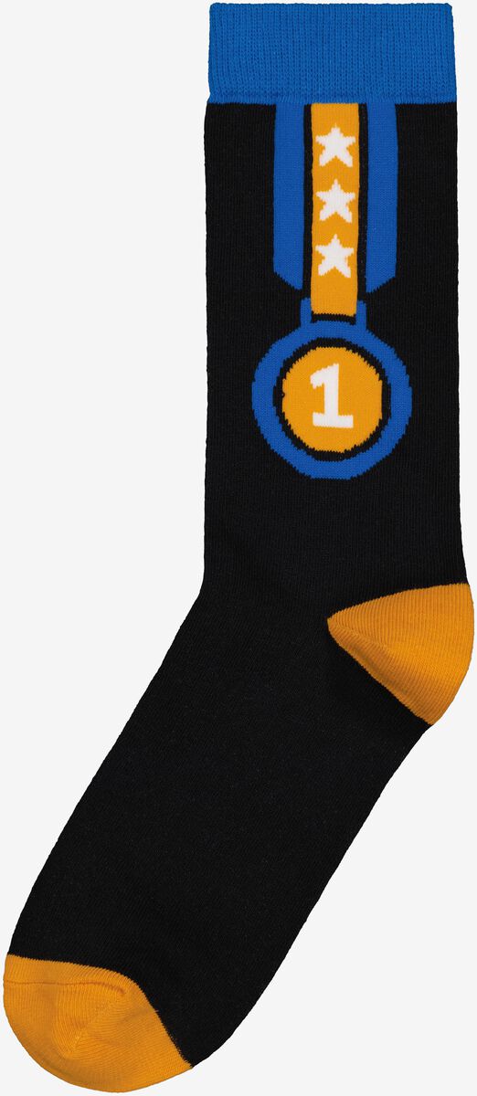 sokken met katoen nr.1 zwart 43/46 - 4103438 - HEMA