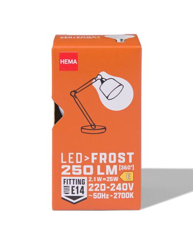 led kogel glass frost E14 2.1W 250lm - 20070046 - HEMA