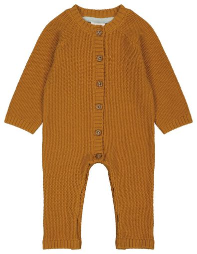 newborn jumpsuit gebreid bruin - 1000024300 - HEMA