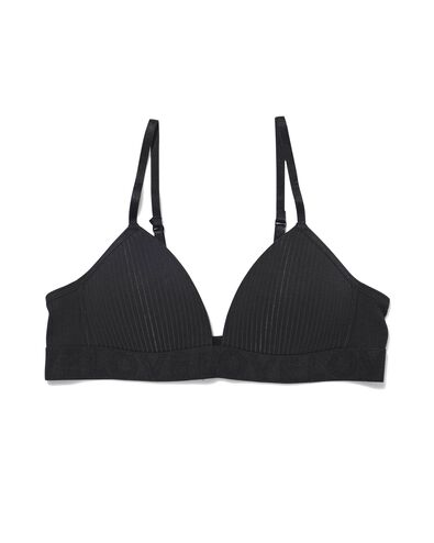 voorgevormde bh zonder beugel  zwart 65AA - 21970716 - HEMA