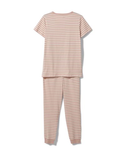 dames pyjama katoen naturel S - 23400306 - HEMA