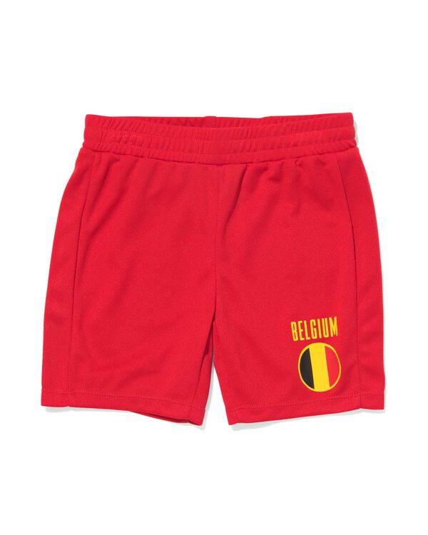 kinder korte sportbroek België rood rood - 36030608RED - HEMA