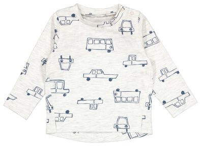 baby t-shirt auto's gebroken wit - 1000026294 - HEMA
