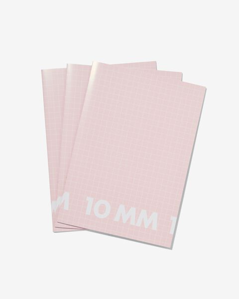 schriften roze A4 geruit 10 mm - stuks