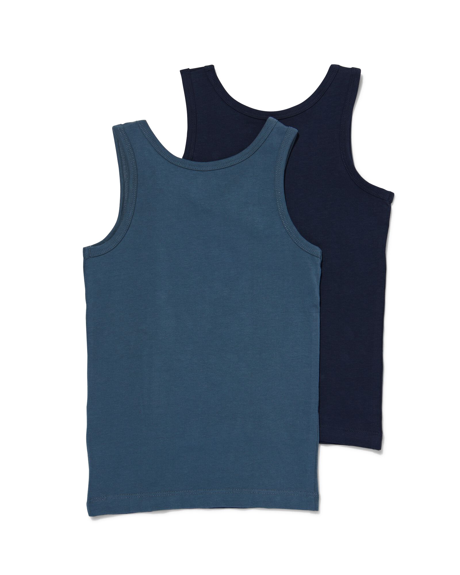 kinderhemden - 2 stuks donkerblauw 146/152 - 19280726 - HEMA