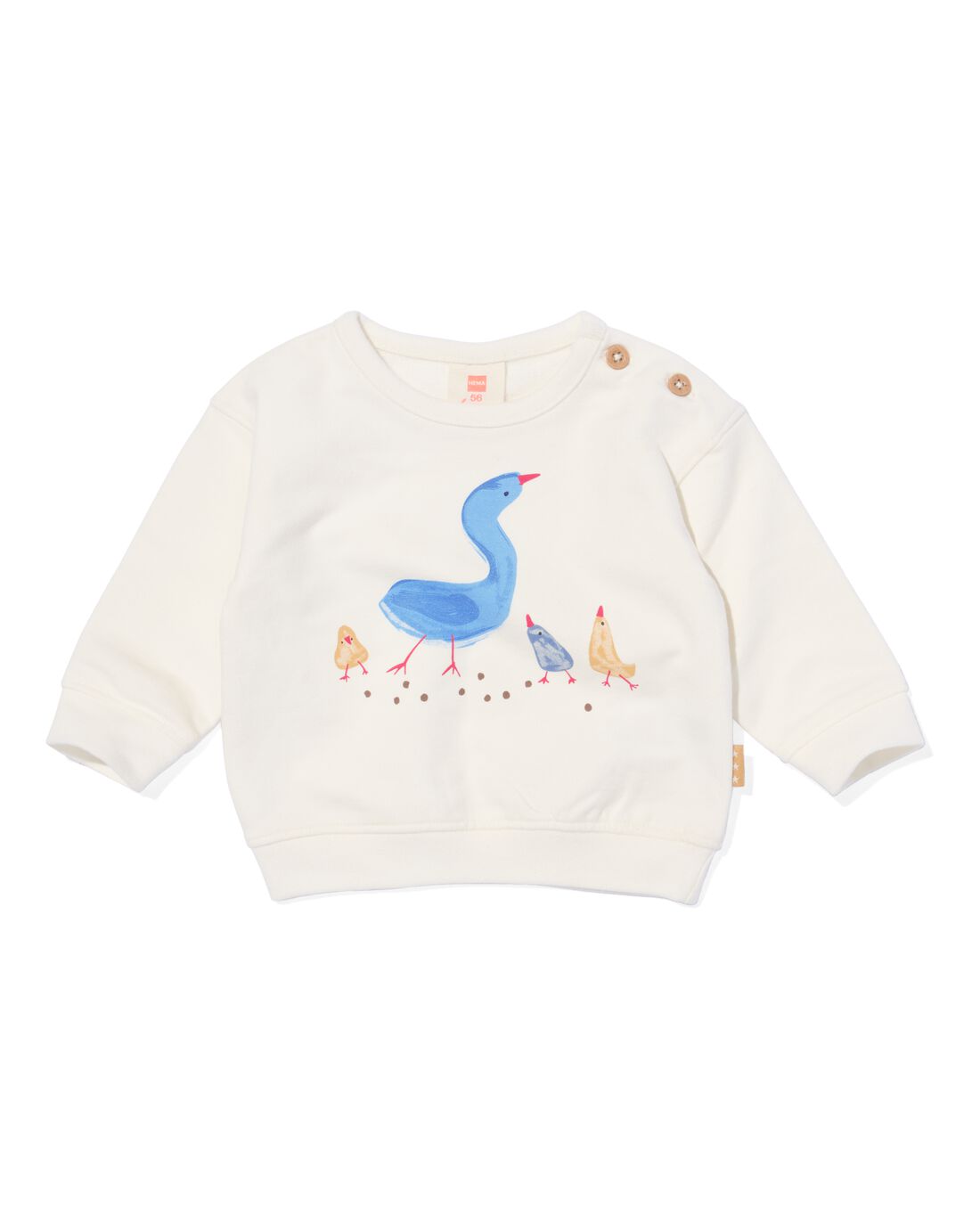 HEMA Newborn Sweater Ganzen Ecru (ecru)