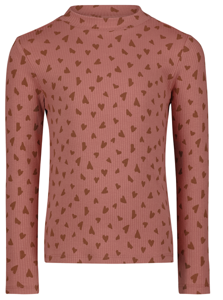 kinder t-shirt rib roze roze - 1000028365 - HEMA