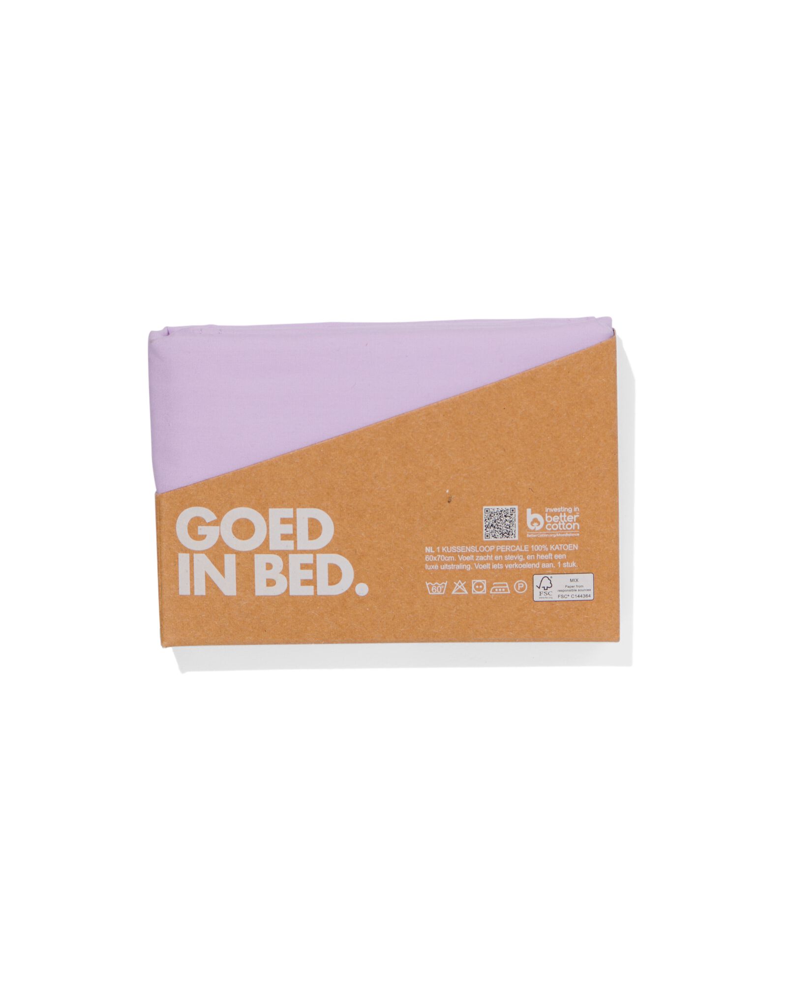 LINDA. kussensloop percal 60x70 lekker lila - 5183094 - HEMA