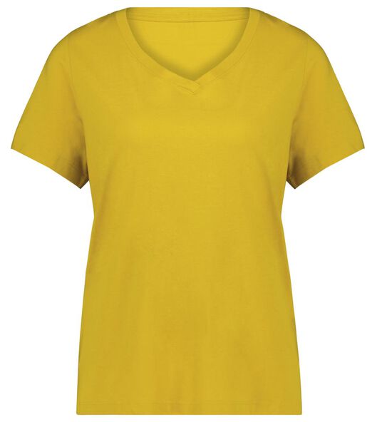 dames t-shirt geel - 1000023951 - HEMA