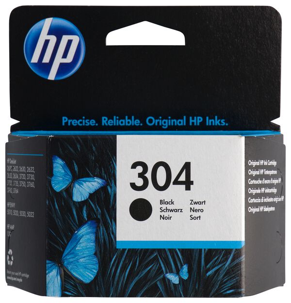 cartridge HP 304 zwart - 38300104 - HEMA