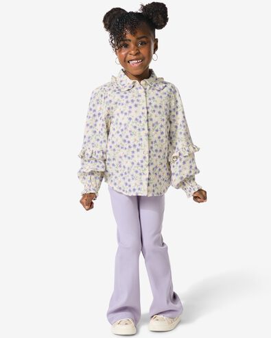 kinderlegging flared paars paars - 30815004PURPLE - HEMA