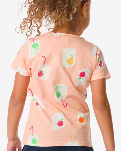 kinder t-shirt met fruit roze 146/152 - 30864176 - HEMA