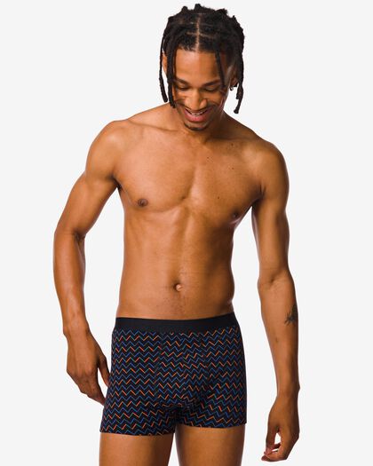 korte heren boxers katoen stretch zigzag - 3 stuks multi multi - 19185050MULTI - HEMA