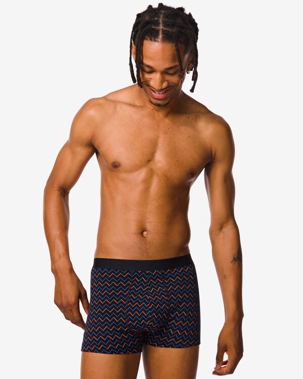 korte heren boxers katoen stretch zigzag - 3 stuks multi multi - 19185050MULTI - HEMA