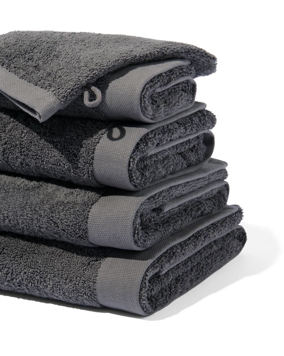 handdoeken - hotel extra zacht donkergrijs donkergrijs - 1000015155 - HEMA