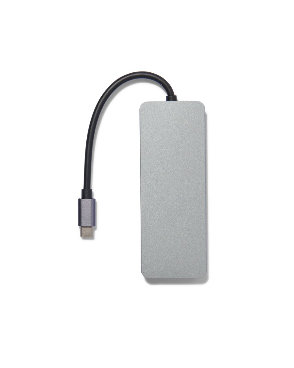 schaal terrorisme nooit USB C hub grijs - HEMA