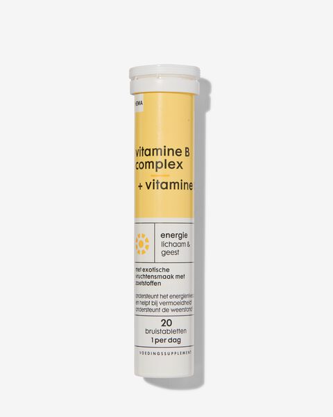 vitamine B complex + vitamine C - 20 bruistabletten - 11402122 - HEMA