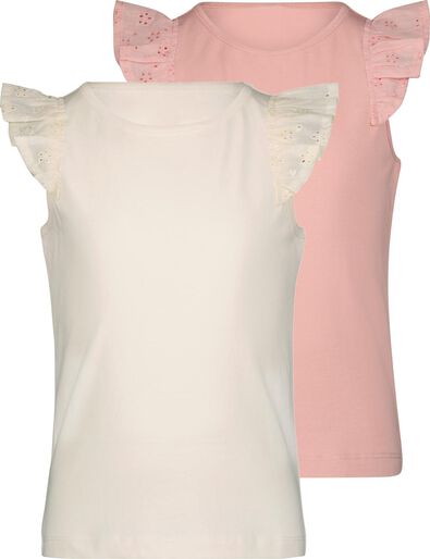 kinder t-shirts - 2 stuks roze - 1000023681 - HEMA