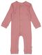 newborn jumpsuit rib met bamboe stretch roze roze - 1000026305 - HEMA