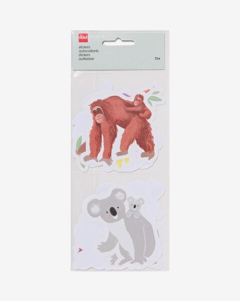 stickers XL dieren - 15 stuks - 14130114 - HEMA