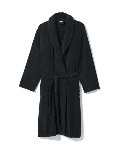 herenbadjas katoen  donkerblauw donkerblauw - 23680070DARKBLUE - HEMA