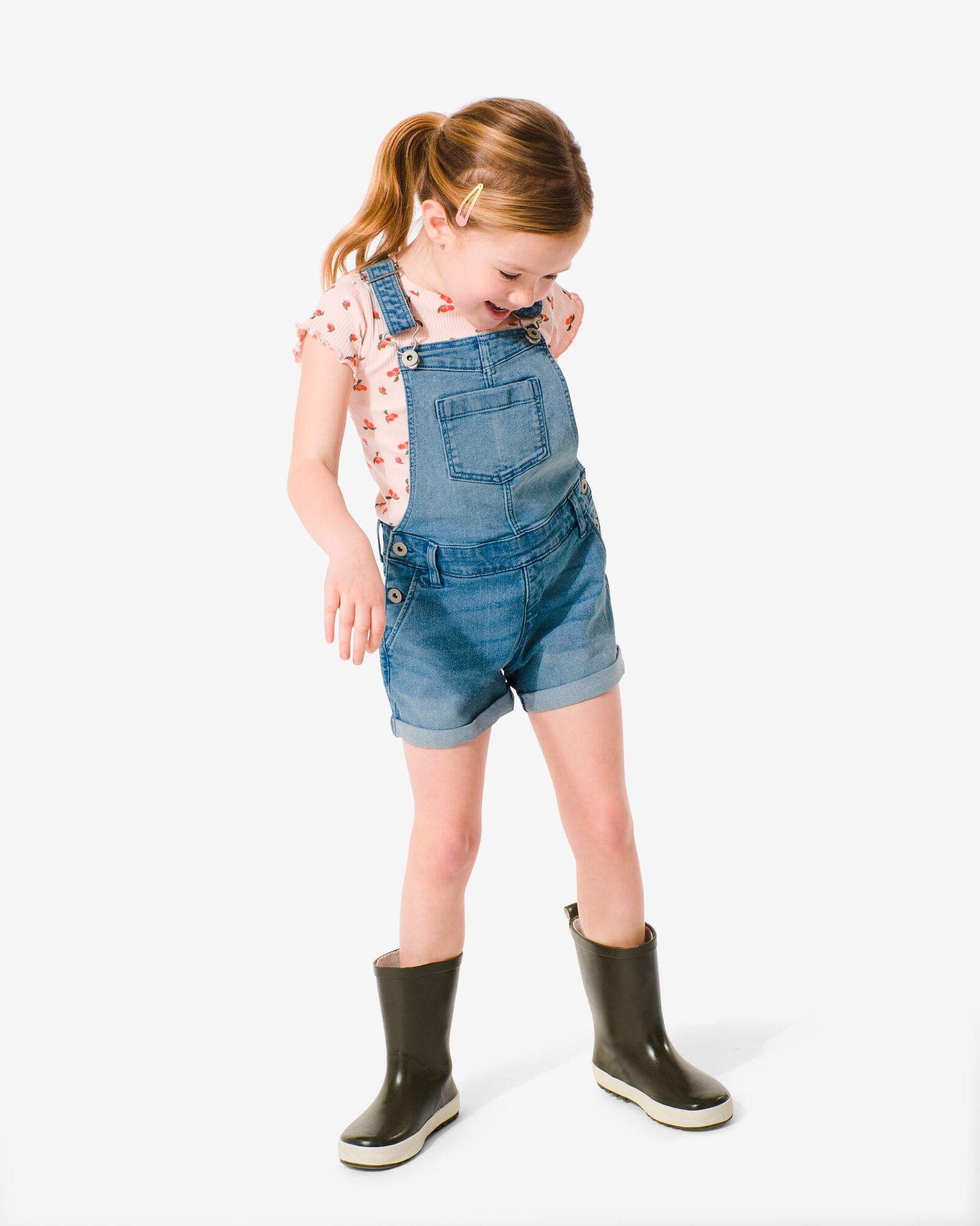 kinder korte tuinbroek lichtblauw - 1000030766 - HEMA