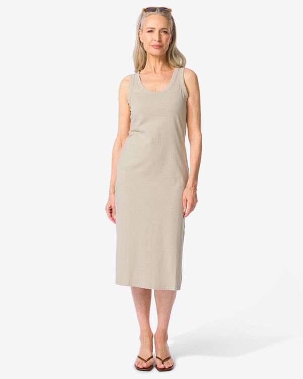 damesjurk Dania  zand zand - 36200604SAND - HEMA