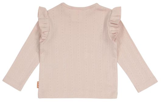 newborn t-shirt ajour roze 68 - 33433014 - HEMA