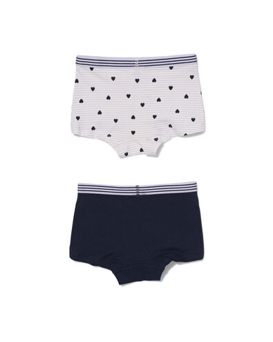 kinderboxers stretch katoen - 2 stuks donkerblauw donkerblauw - 19391330DARKBLUE - HEMA