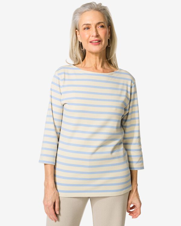 dames top Clara lichtblauw lichtblauw - 36300255LIGHTBLUE - HEMA