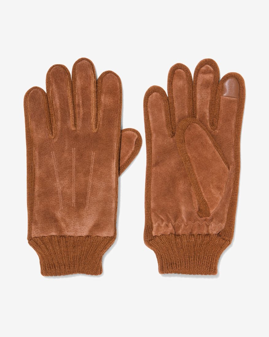 suède heren handschoenen bruin bruin - 16531930BROWN - HEMA