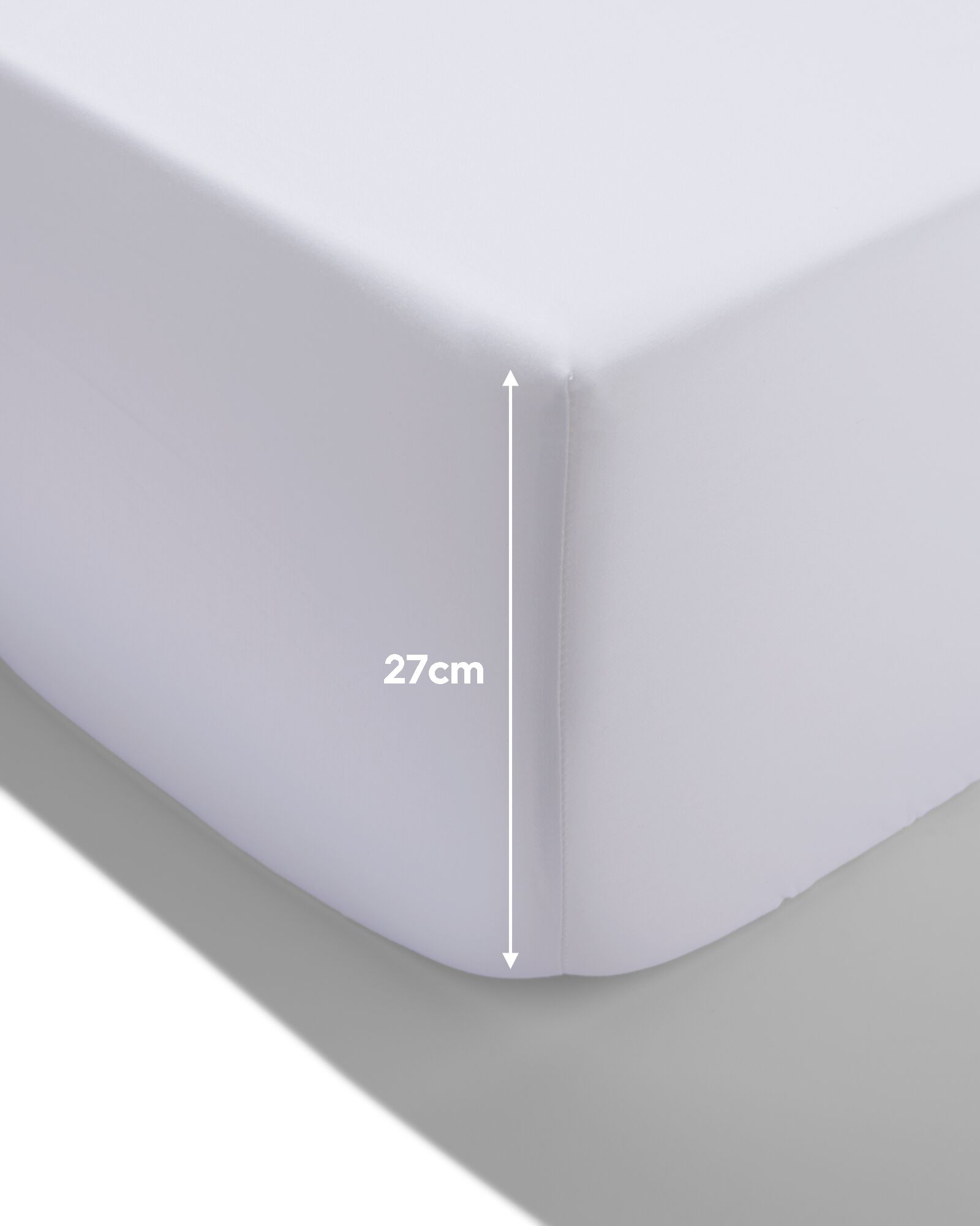 hoeslaken satijn 140x200 wit - 5190090 - HEMA