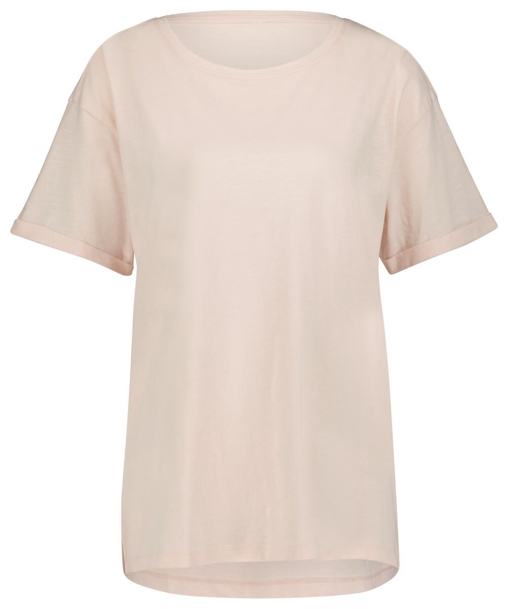 dames t-shirt lichtroze - 1000023918 - HEMA