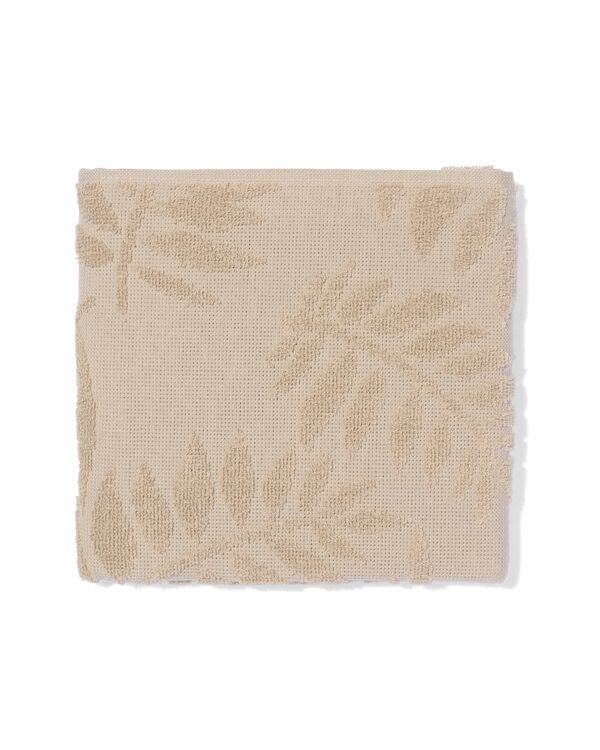 keukendoek 50x50 katoen bladeren beige - 5420082 - HEMA