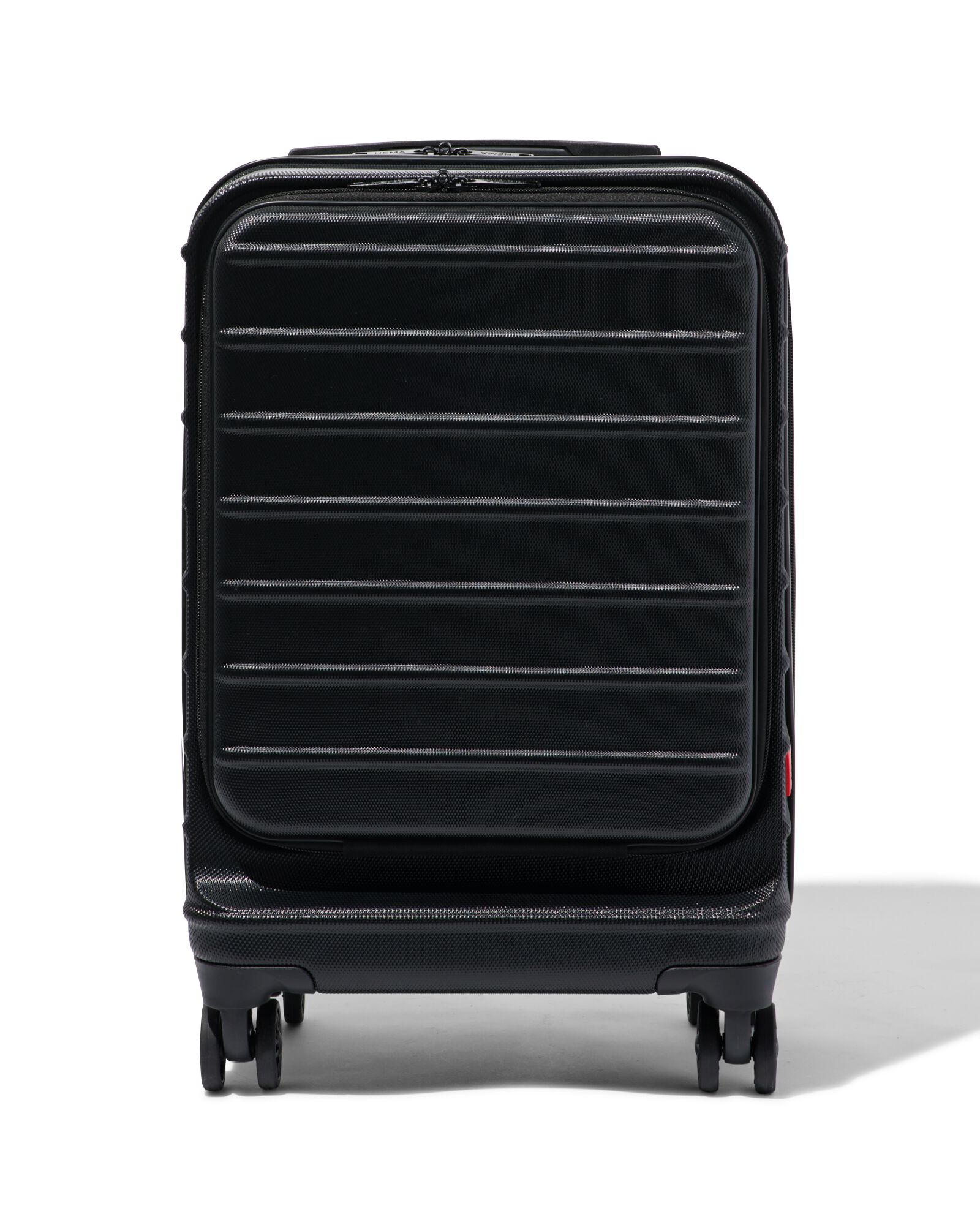 koffer met voorvak ABS 35x25x55 zwart - 18630024 - HEMA