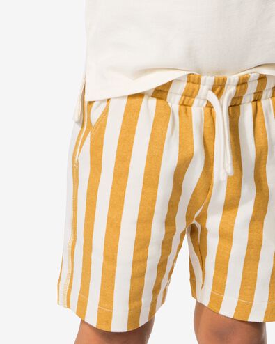 kinder korte broek strepen lichtbruin lichtbruin - 30794501LIGHTBROWN - HEMA