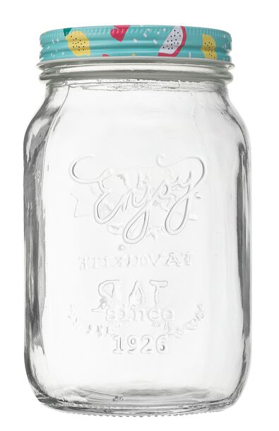 glazen pot 1 liter - 80810202 - HEMA