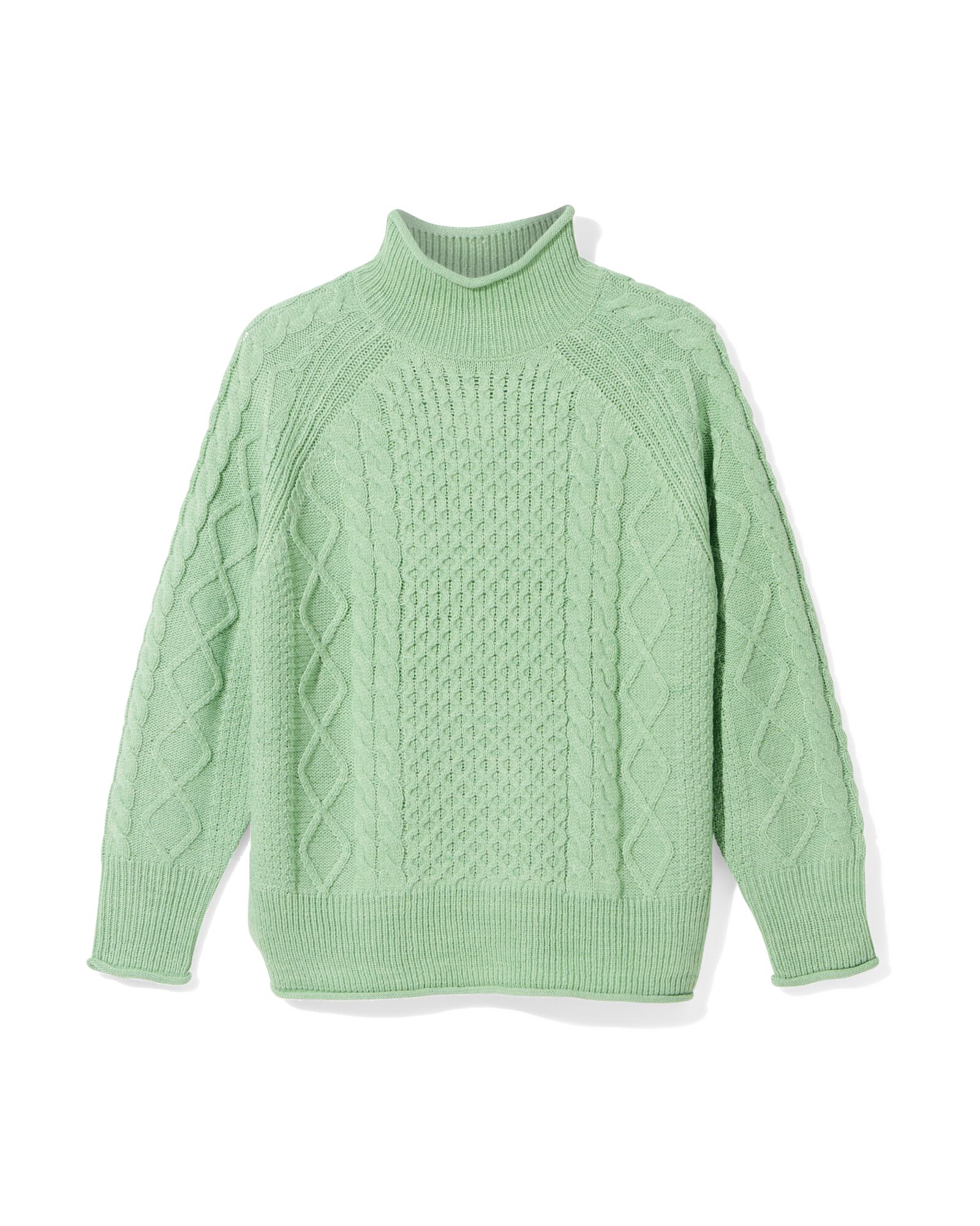 damestrui Zelda gebreid lichtgroen - 36278080LIGHTGREEN - HEMA