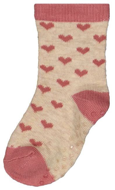 baby sokken met katoen - 5 paar roze 6-12 m - 4720542 - HEMA