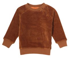 baby sweater rib velours bruin bruin - 1000028669 - HEMA