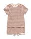 baby kledingset shirt en short badstof strepen ecru ecru - 1000030958 - HEMA