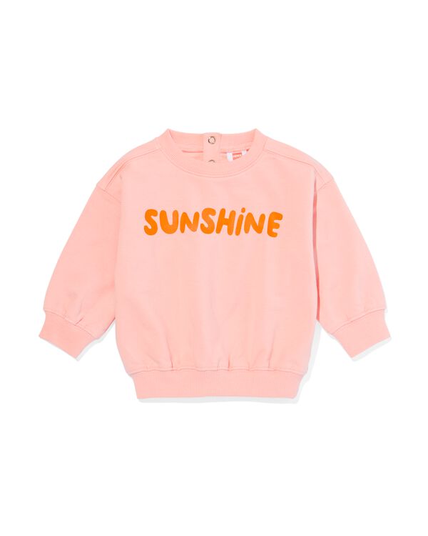 babysweater sunshine katoen perzik perzik - 33049650PEACH - HEMA